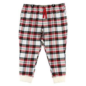 Old Navy Flannel Jogger Tartan Plaid Pagama Pants XL Red Cotton Lounge Sleepwear